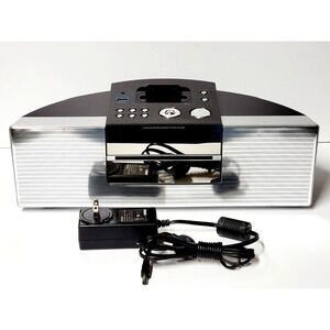 Portable Audio Dock Stereo System - Silver/Black